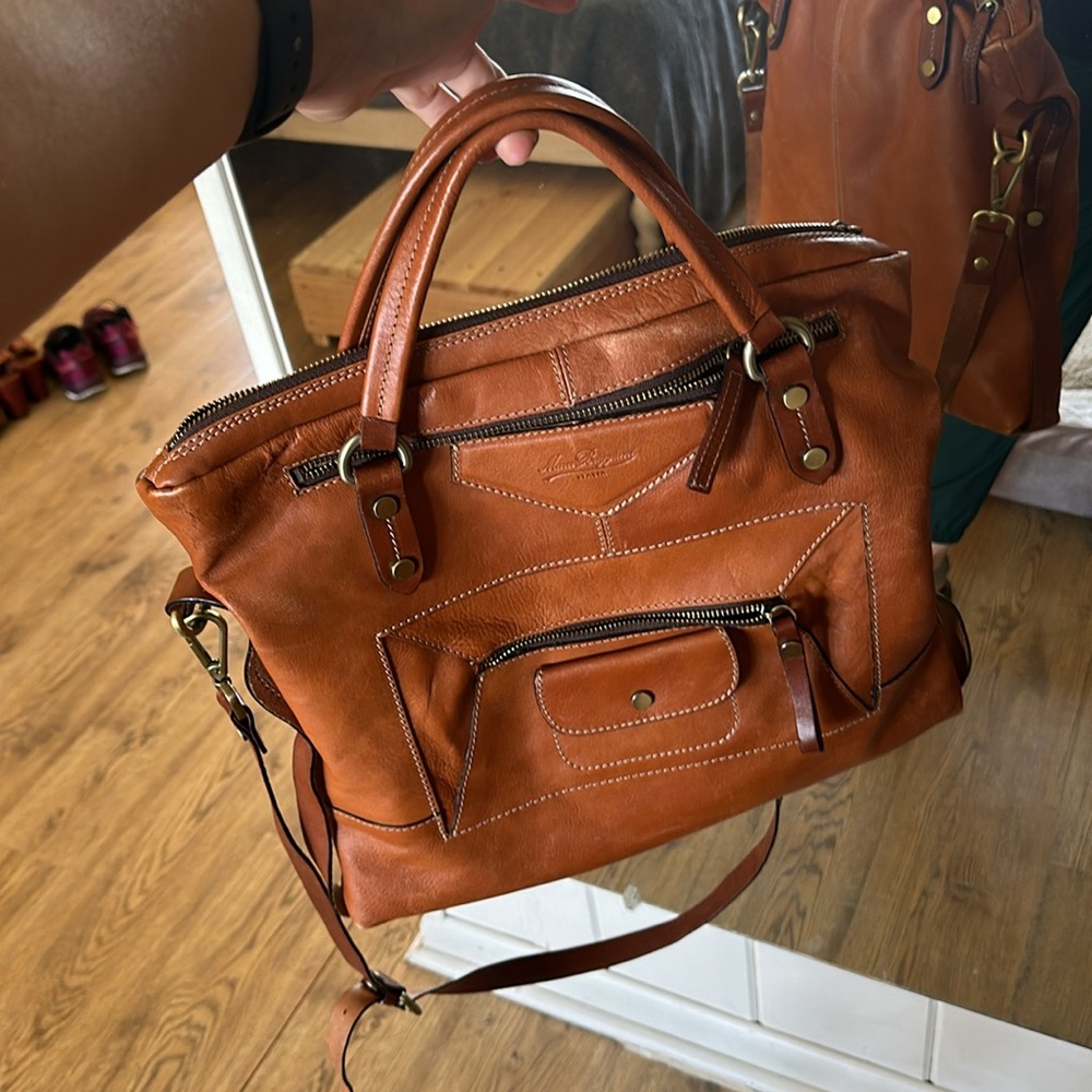 Italian Leather handbag, vintage